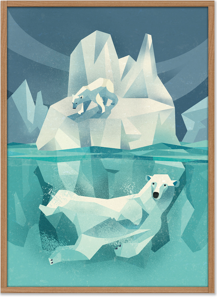 Polar Bear with Mountain Poster - Plakatcph.com - posters, posters and home designs