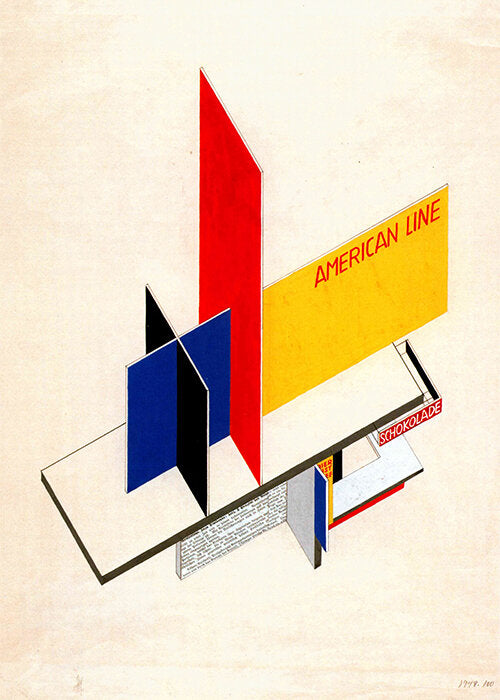 Bauhaus American Line poster - architecture poster - Plakatcph.com - posters, posters and home design