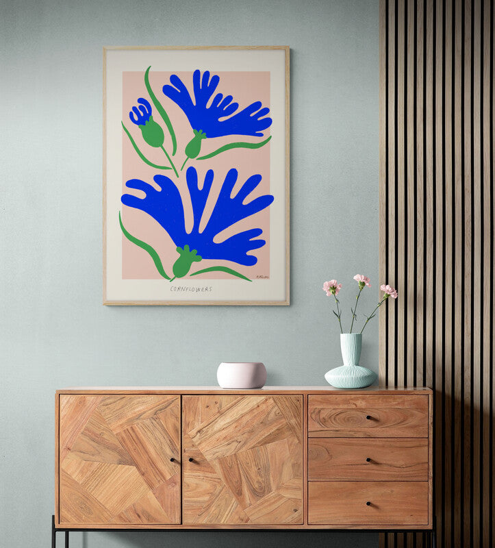 Cornflowers poster - posters by Madelen Möllard - Plakatcph.com - posters, posters and home designs