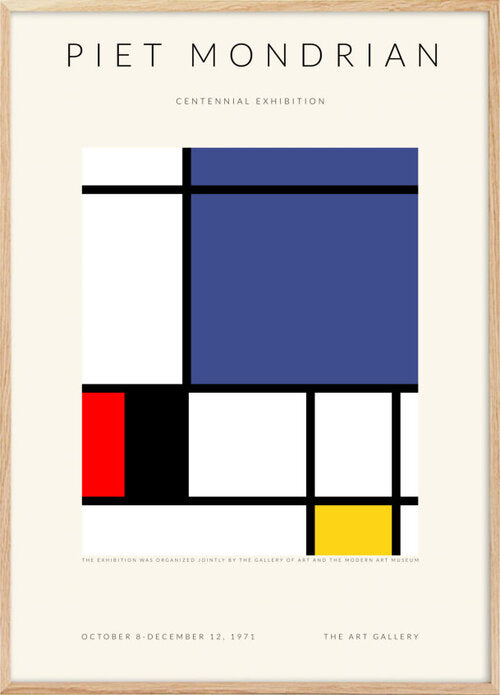Exhibition poster by Piet Mondrian - Plakatcph.com - posters, posters and home design