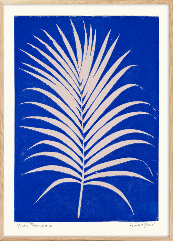 Blue printed plant poster - Plakatcph.com - posters, posters and home designs