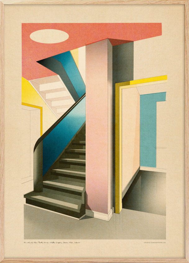 Graphic building and stairs poster/posters - Plakatcph.com - posters, posters and home designs