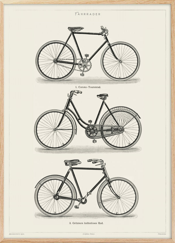 Vintage Bikes Poster - Plakatcph.com - posters, posters and home designs