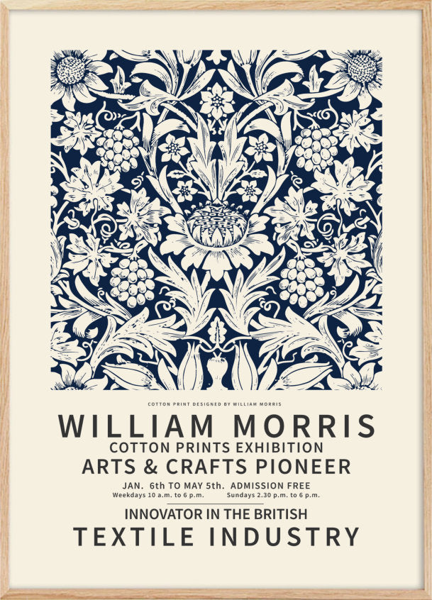 William Morris Blue museum poster and items - Plakatcph.com - posters, posters and home designs