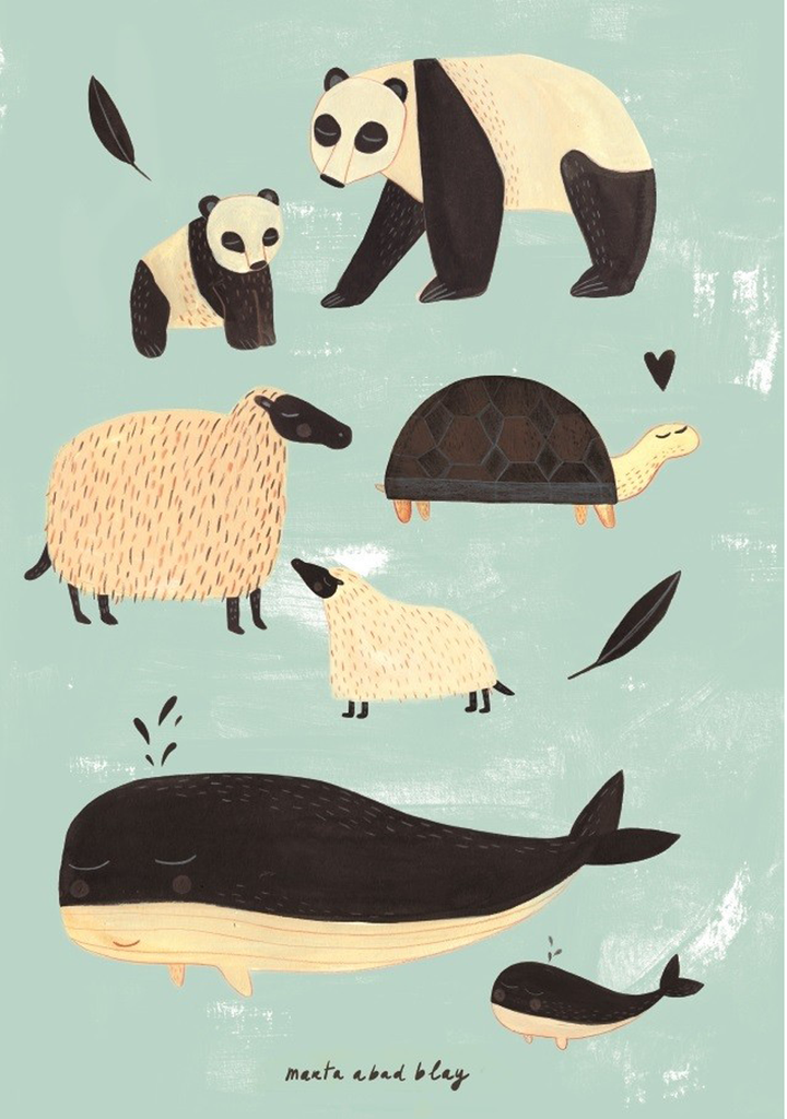 Expensive poster (with whale, polar bear, sheep and turtle) children's Poster - Plakatcph.com - posters, posters and home designs