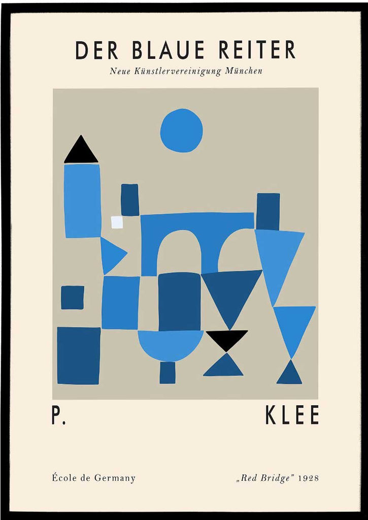 Blue house Klee Poster - Plakatcph.com - posters, posters and home designs
