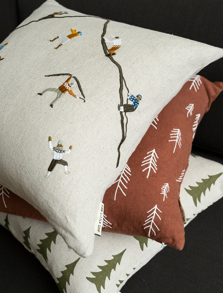 Embroidered tree pillowcases - Plakatcph.com - posters, posters and home designs