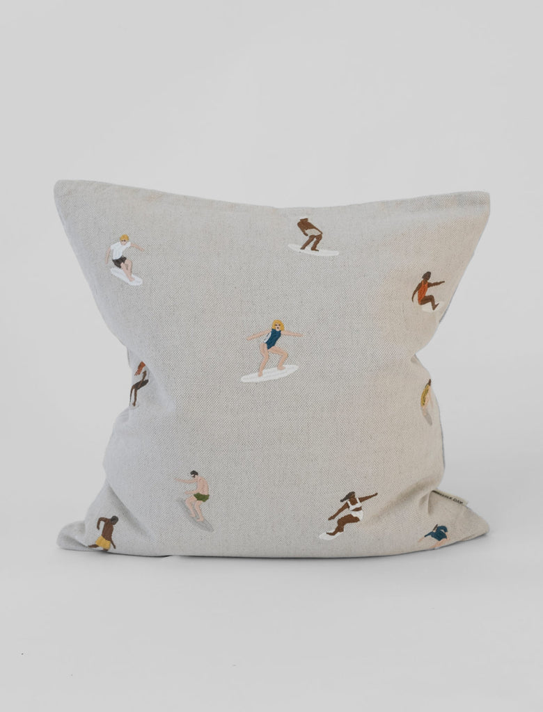 Embroidered cushion cover with puffs - Plakatcph.com