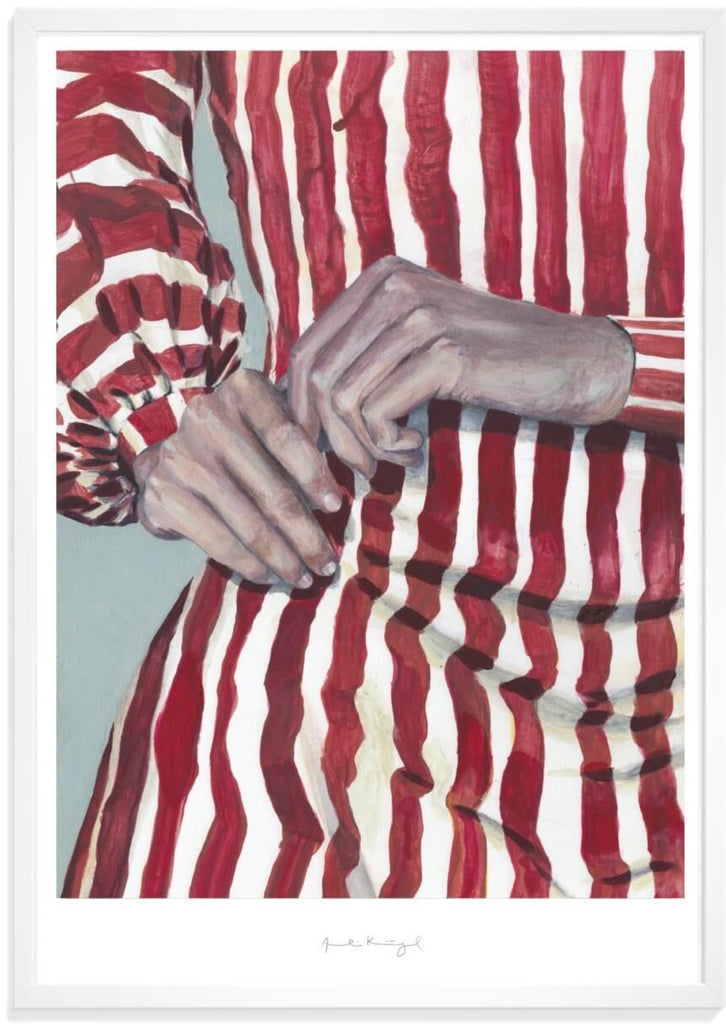 In red stripes poster from Catalogue by Amalie Kvistgaard. - Plakatcph.com