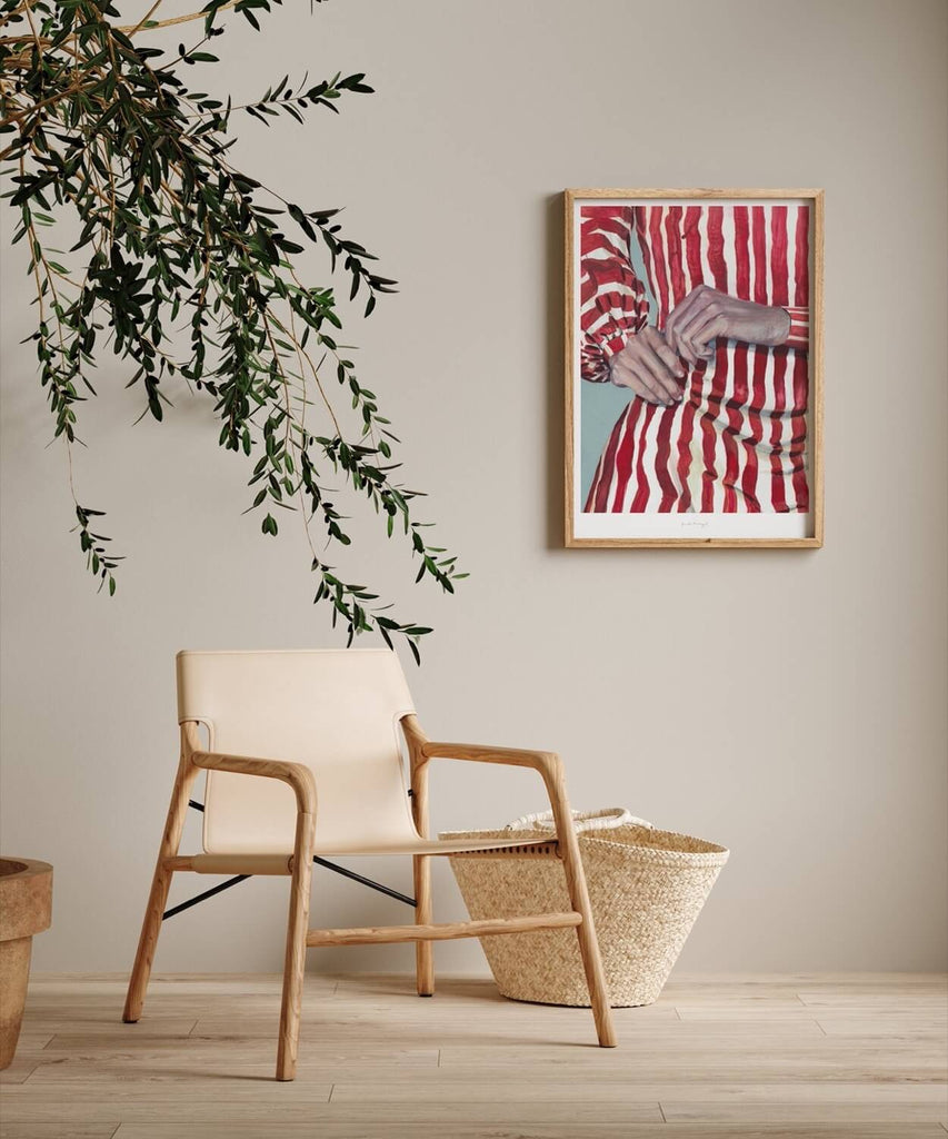 In red stripes poster from Catalogue by Amalie Kvistgaard. - Plakatcph.com