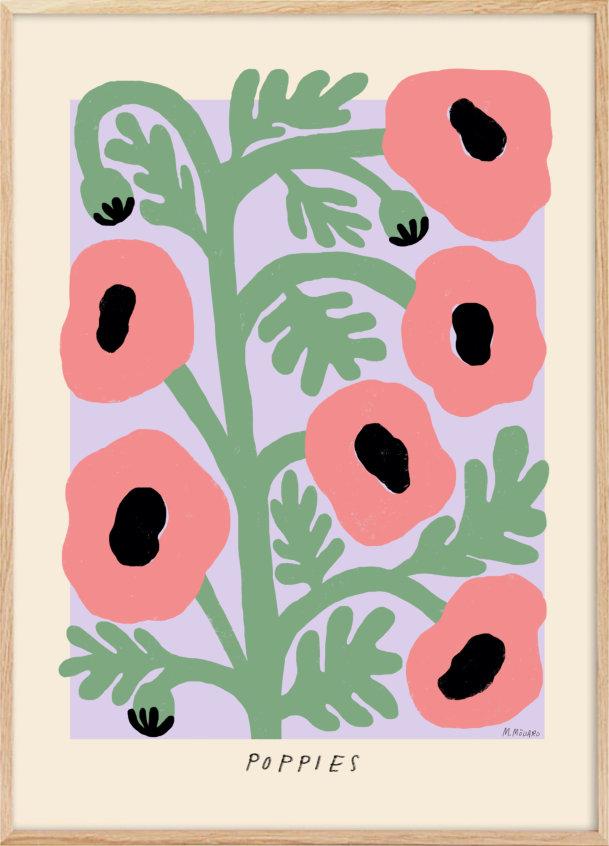 Poppies light Flower Poster - items by Madelen Möllard. - Plakatcph.com - posters, posters and home designs