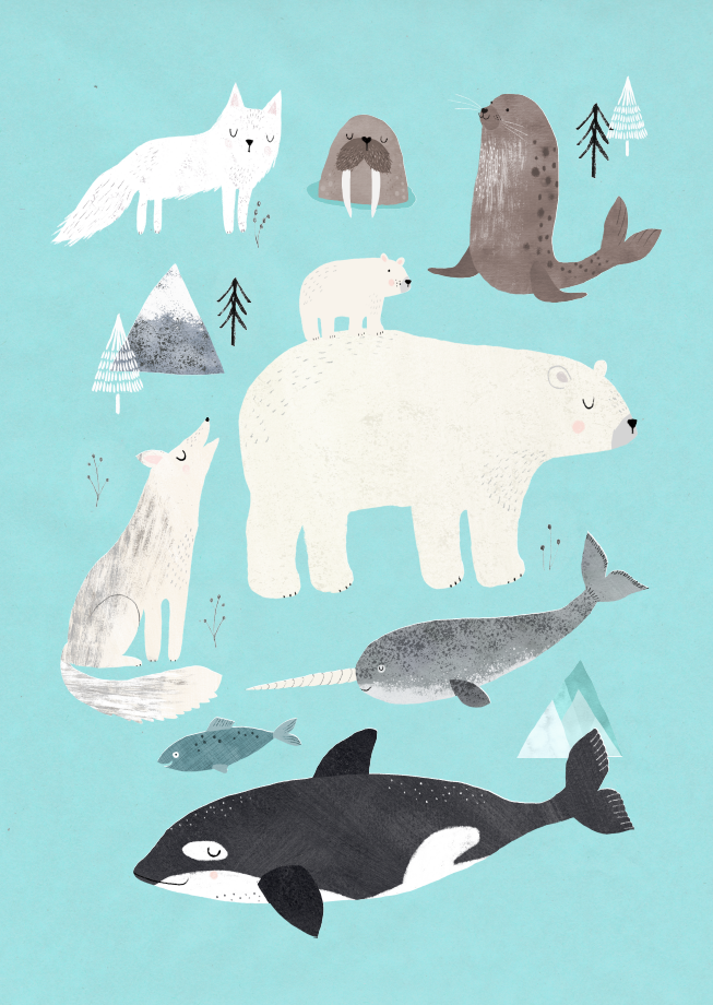 Actable Animals Poster - Children's Poster - Plakatcph.com - Posters, Posters and Home Design