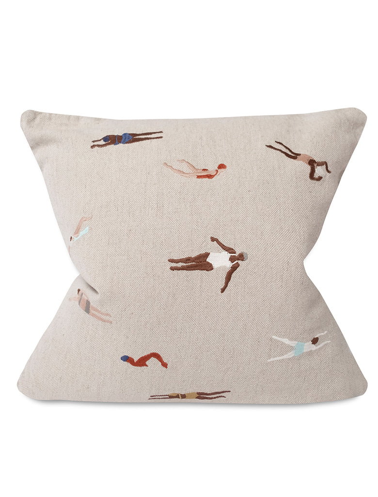 Embroidered pillowcases with swimmers - Plakatcph.com - posters, posters and home designs